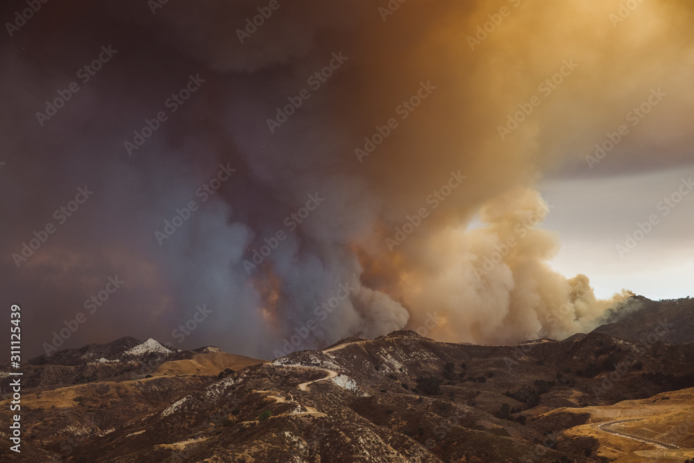 California wildfire burning out of control