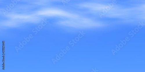 Realistic clouds in the blue sky, panoramic image, vector background, EPS10