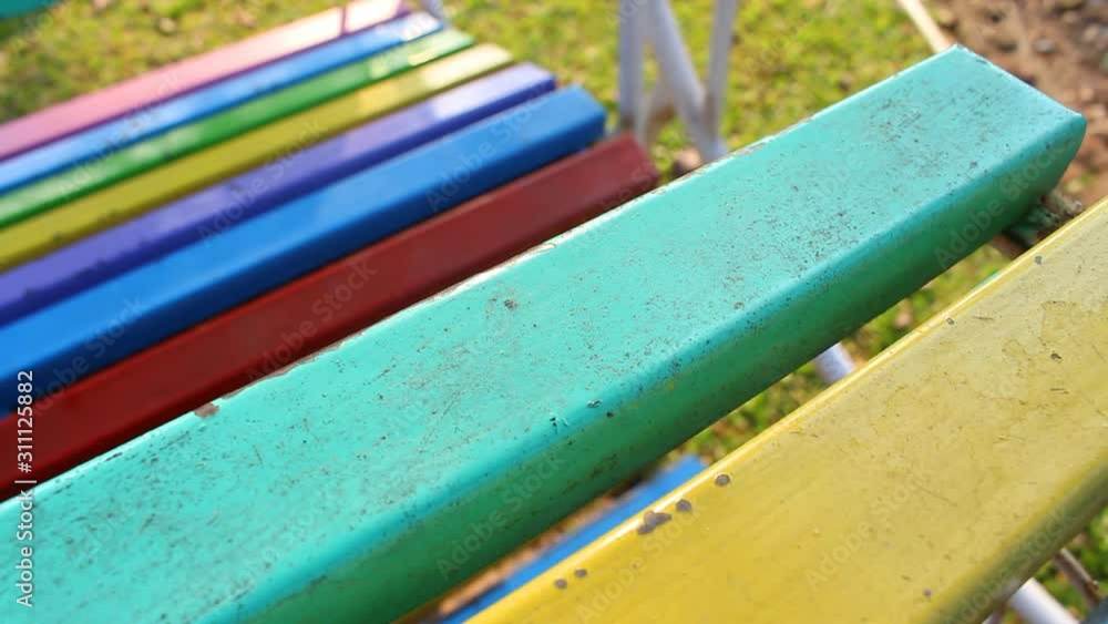Empty swings Was moving, no people were silent until terrify. Empty swings Was moving, no people were silent until terrify.