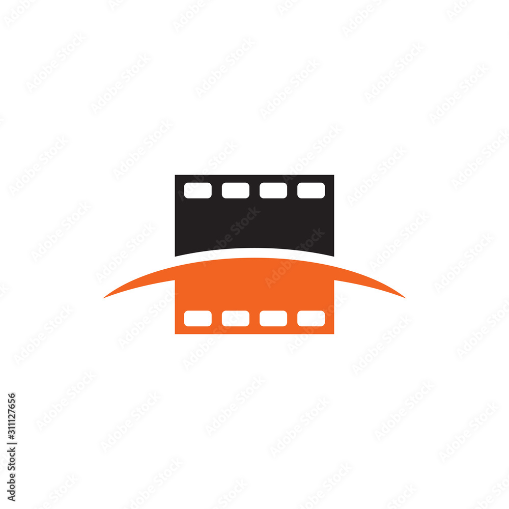 Fototapeta premium Film or movie maker company logo design vector template