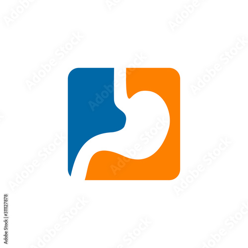 Stomach icon logo design vector template