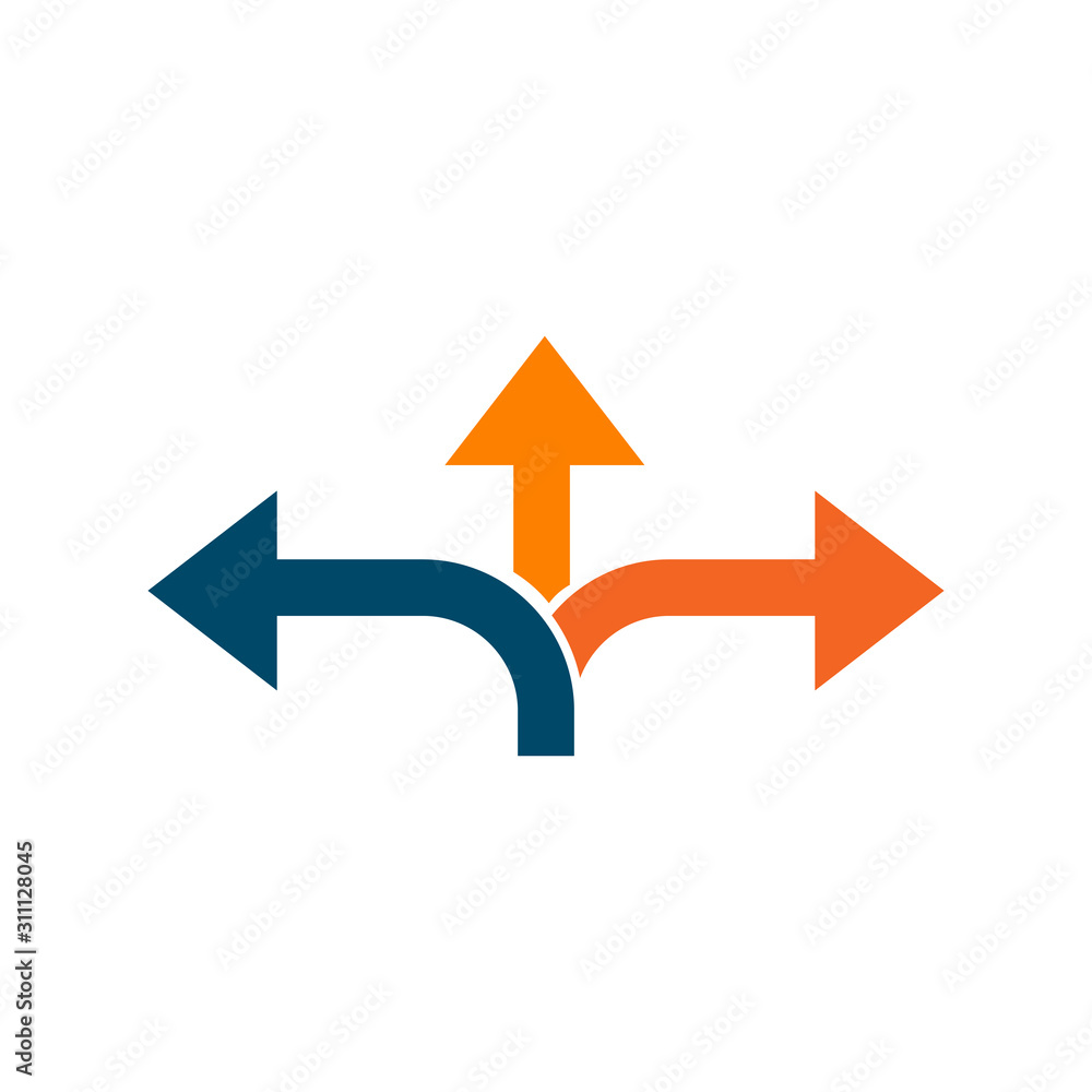 Arrow way path icon logo design vector template Arrow way path icon logo design vector template