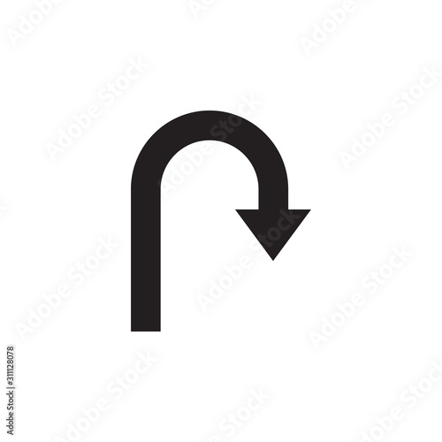 Fototapeta Naklejka Na Ścianę i Meble -  Arrow way path icon logo design vector template