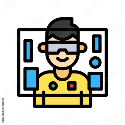 Virtual reality, Future technology filled design icon