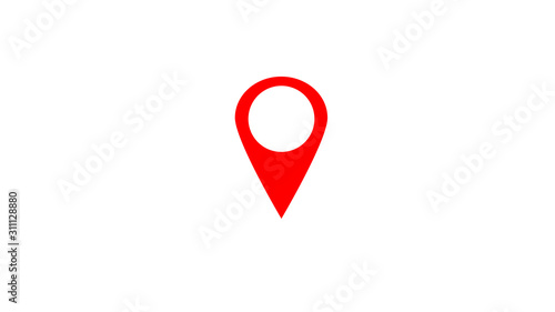 Map pointer icon. GPS location symbol