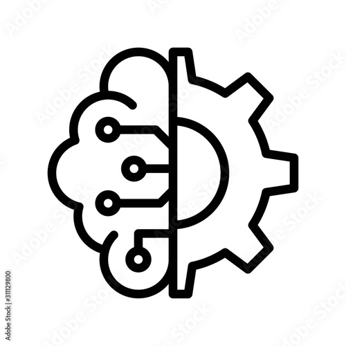 vector, Artificial related line design icon