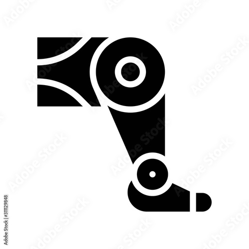 Artificial leg vector, Artificial related sollid design icon
