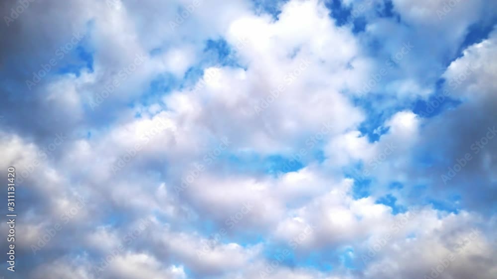 Rotation of the sky scene with many clouds in day light. Rotation of the sky scene with many clouds in day light.
