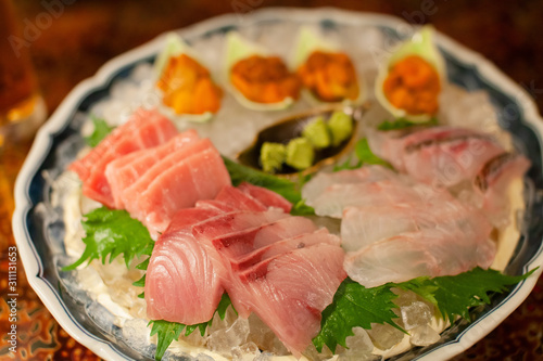 Japanese sashimi platter