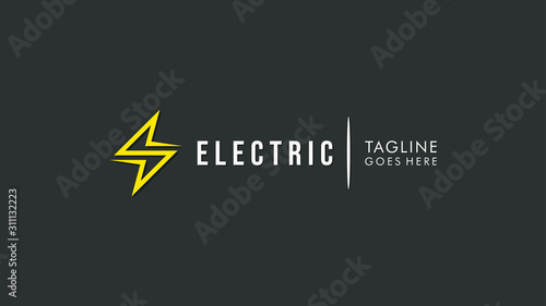 Flash Icon Thunder Bolt Letter S Electricity Logo. Flat Vector Logo Design Template Element