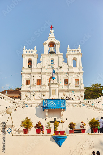 Panjim, India - 15 December 2019: Church of Our Lady of the Immaculate Conception