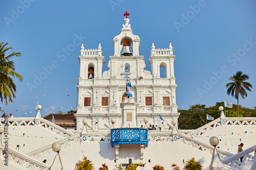 Panjim, India - 15 December 2019: Church of Our Lady of the Immaculate Conception