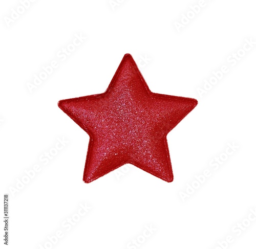 glittered star shape eye-shadow on white background