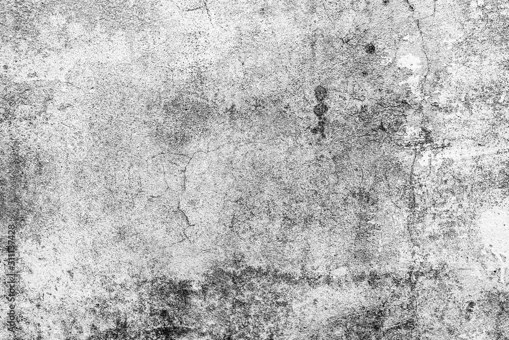 Fototapeta premium Texture of a concrete wall with cracks and scratches which can be used as a background