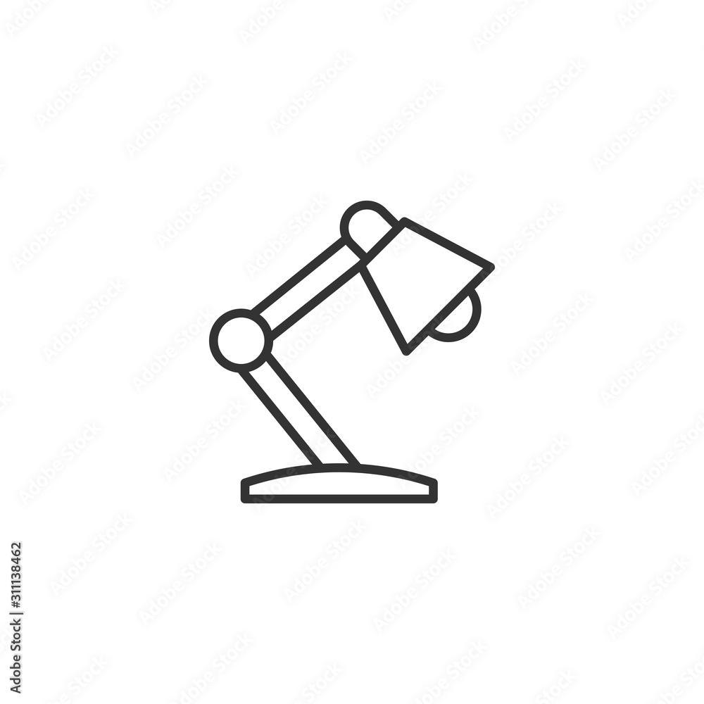 Lamp icon in flat style. Lightbulb vector illustration on white isolated background. Electricity business concept. Lamp icon in flat style. Lightbulb vector illustration on white isolated background. Electricity business concept.