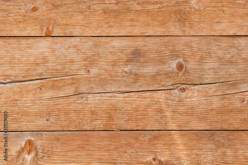 Wooden background. Horizontal texture of wood wall.