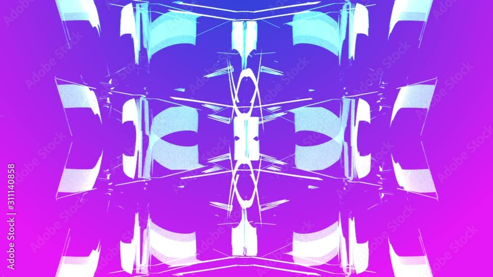 Abstract background with moving cubes. Seamless looped video