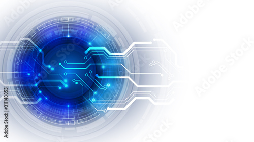 Abstract user HUD interface from glowing futuristic elements. EPS 10.