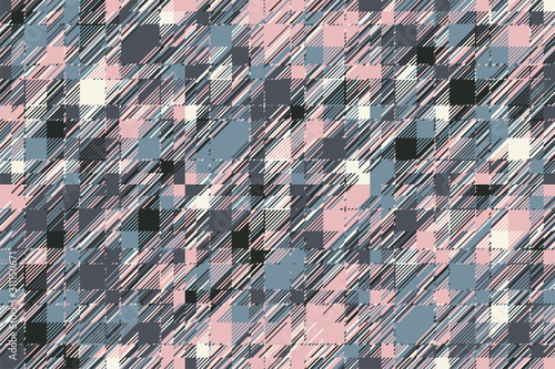 Modern glitch background. Color geometric abstract pattern vector.