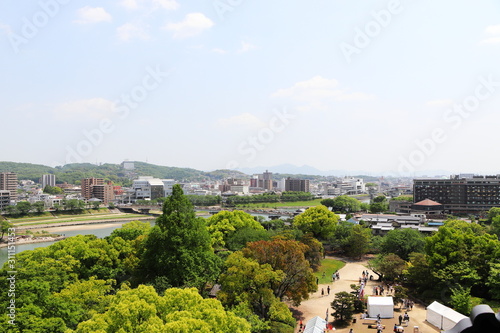 岡山城から見下ろす岡山市の街並み