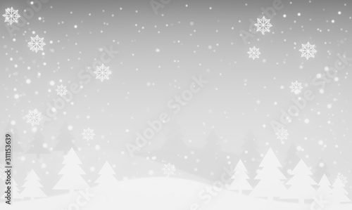Natural Winter Christmas background with snow background © arwiyada