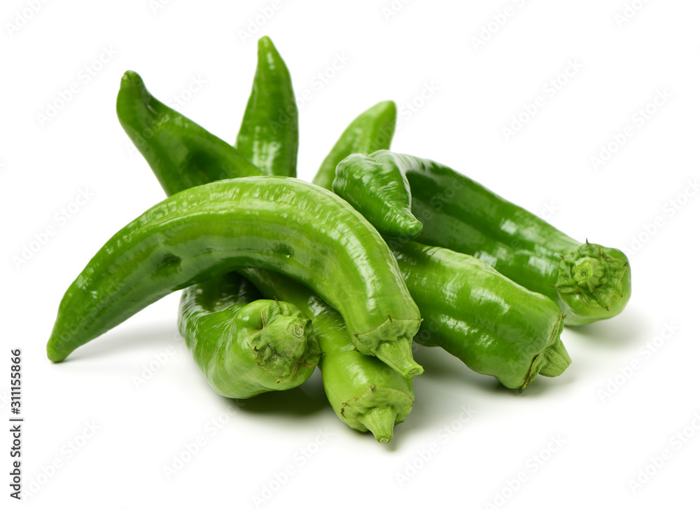 peppers on white background peppers on white background