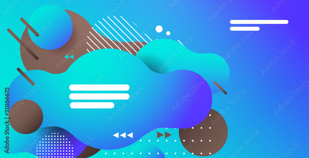 web template with blank bars dynamical colorful gradient abstract banner flowing liquid shape fluid color horizontal vector illustration