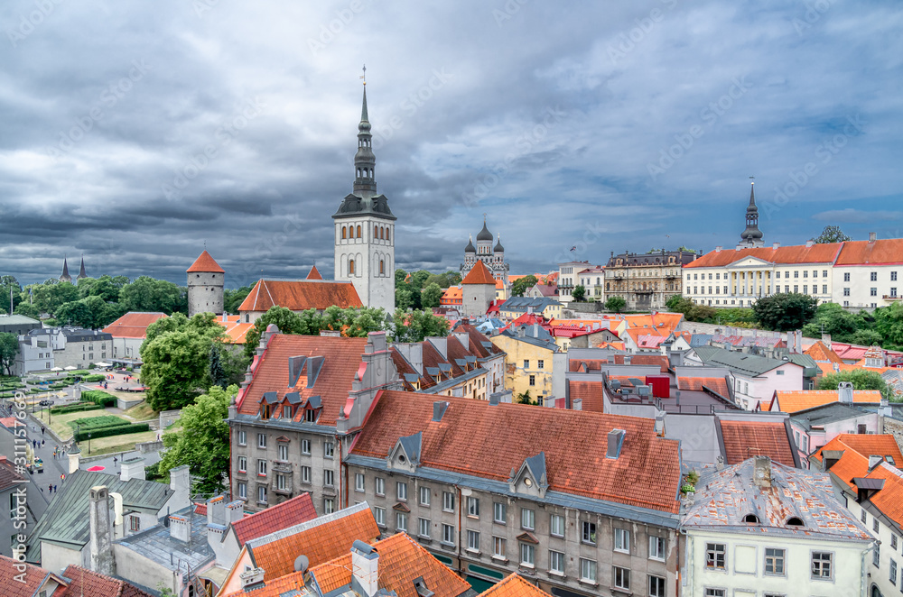 Fototapeta premium Discovery of the Invisible City. Tallinn. Estonia. Europe.