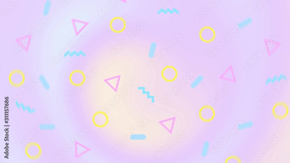 Animated psychedelic design with geometric elements Animated psychedelic design with geometric elements