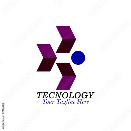 logo concept for fintech and digital finance industry