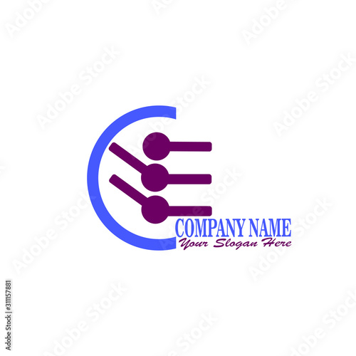 logo concept for fintech and digital finance industry
