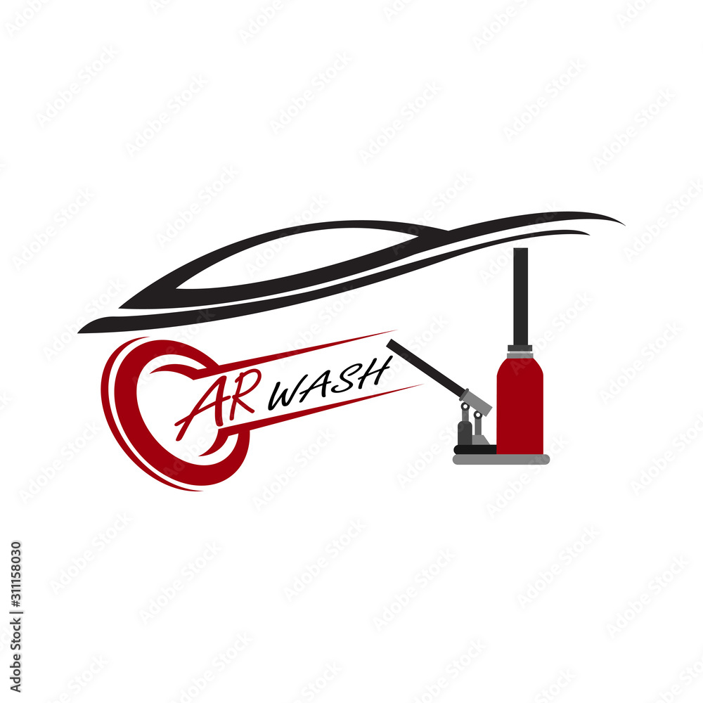 Naklejka premium car wash service logo vector