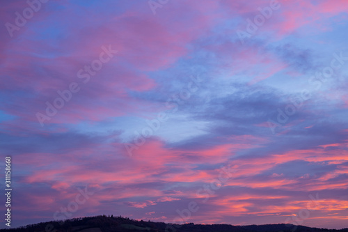 beautiful sunrise in the south of France