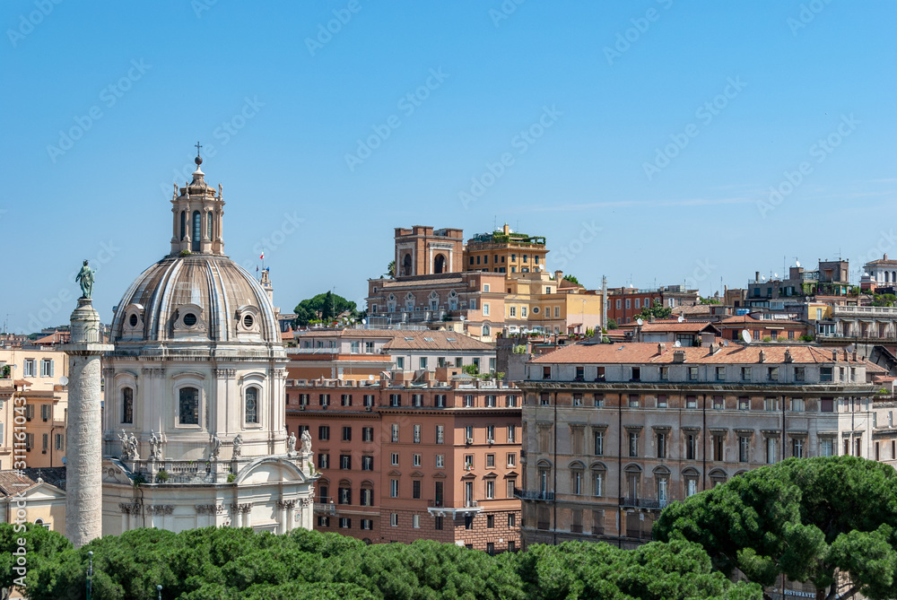 Veduta dei tetti di Roma Capitale