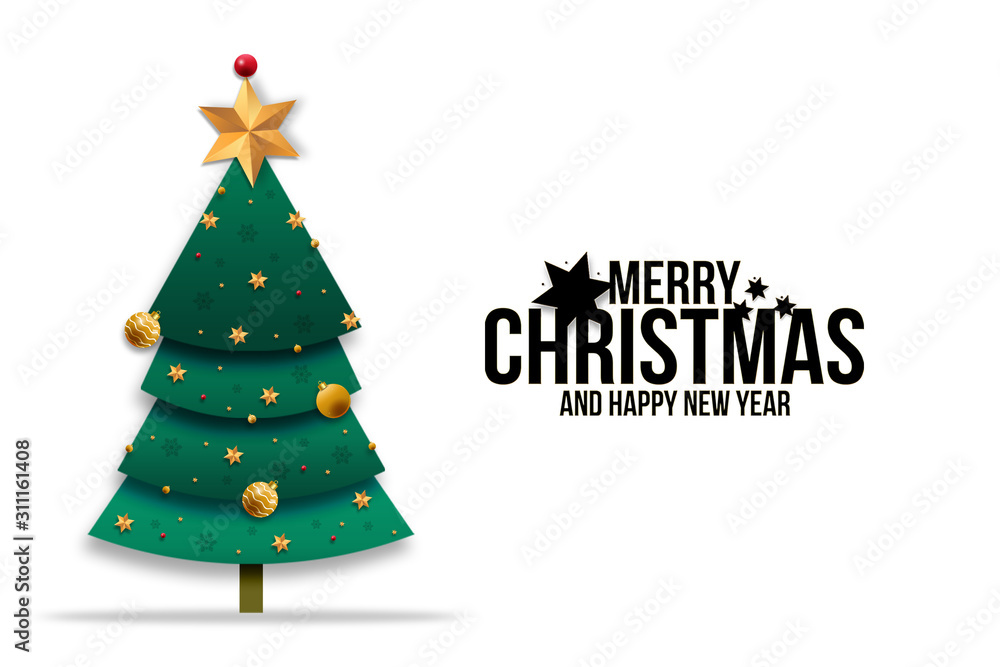 Merry christmas greeting card with tree. Xmas design. Merry christmas greeting card with tree. Xmas design.