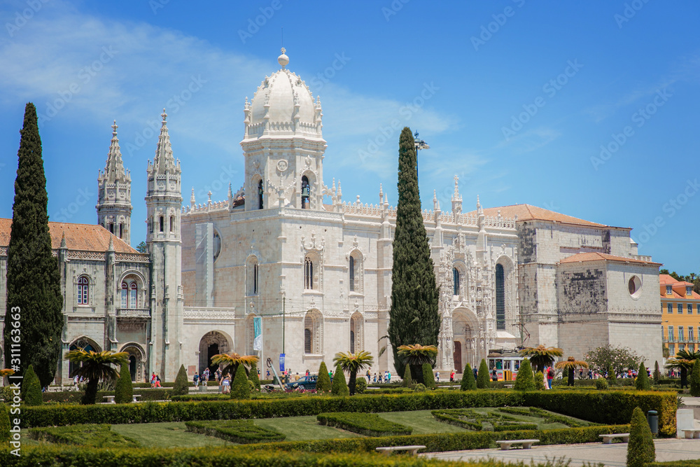 Jeronimos is a tourist attraction in Lisbon. Portugal