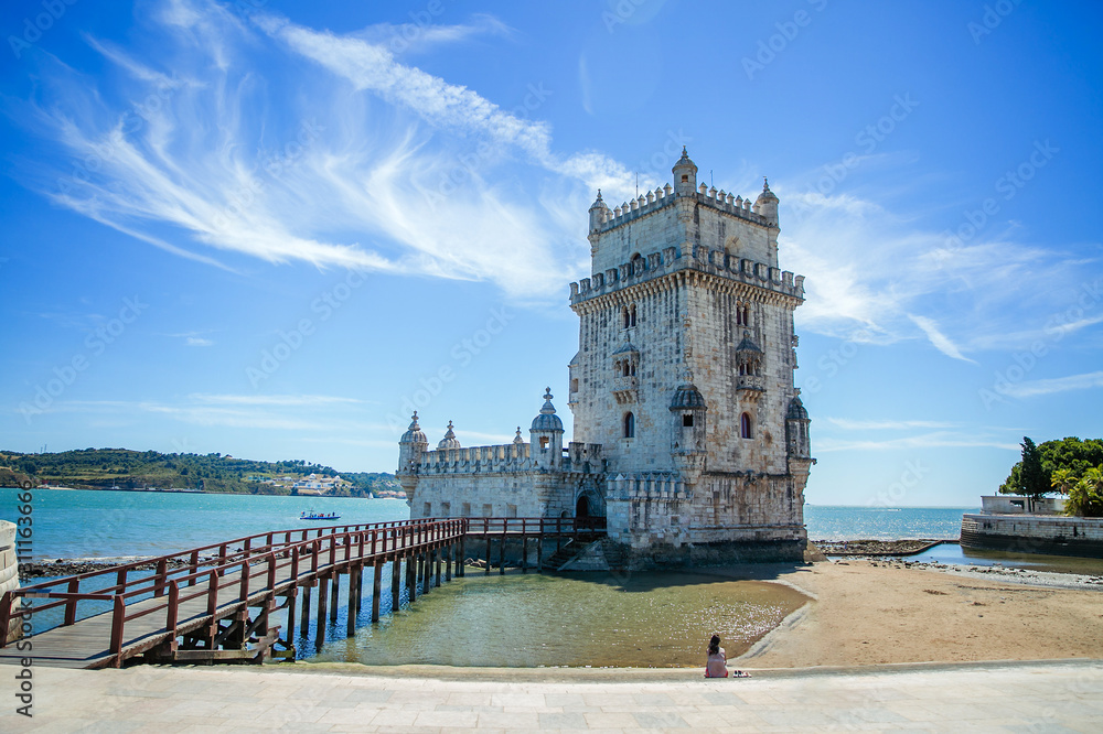 Torre de Belem Tower is an attraction in Lisbon. Portugal