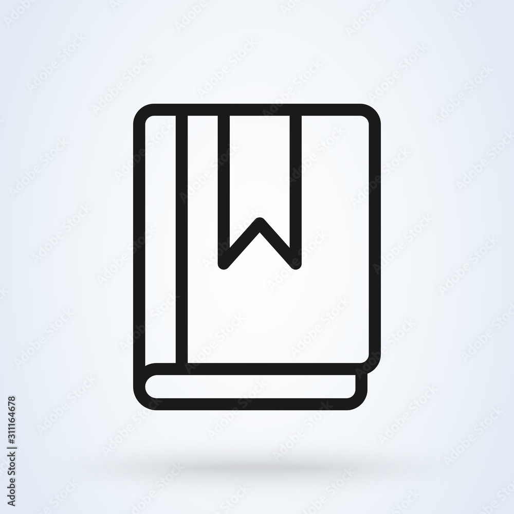 book bookmark line. modern icon design illustration
