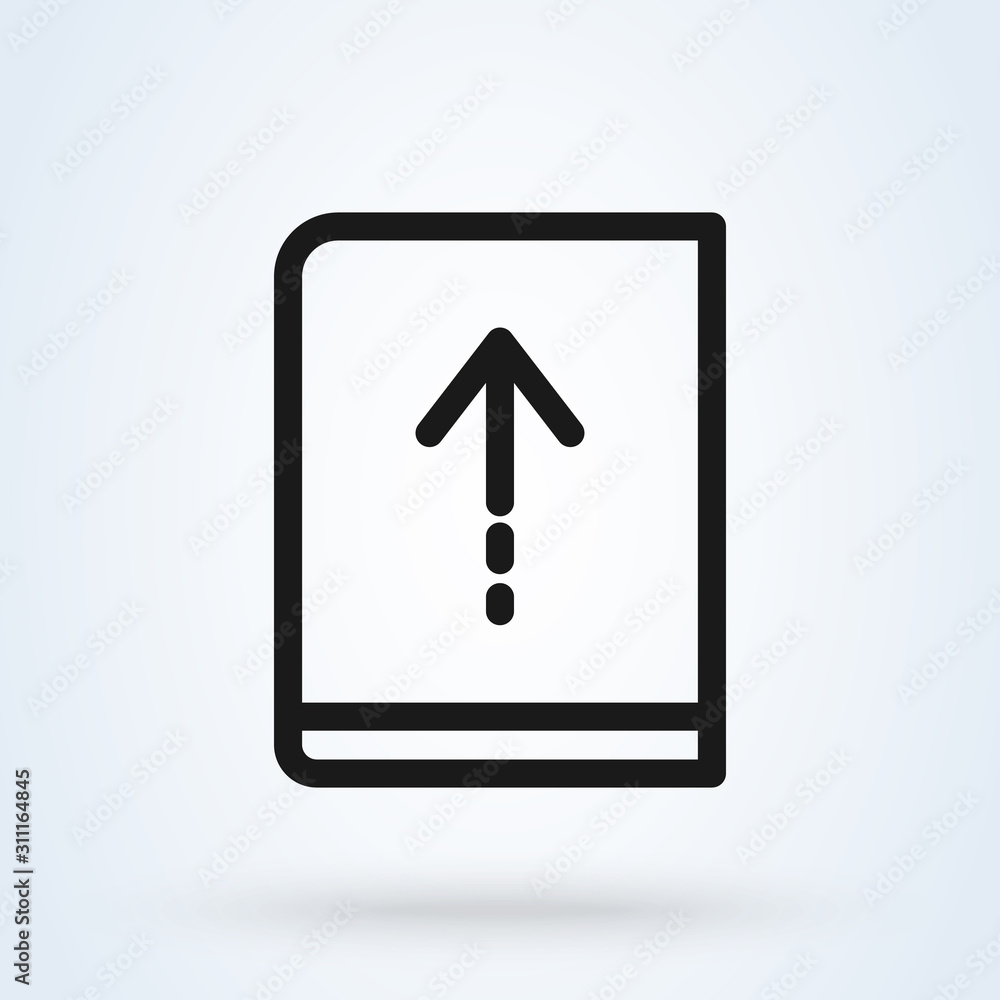 Return Book line art. modern icon design illustration Return Book line art. modern icon design illustration