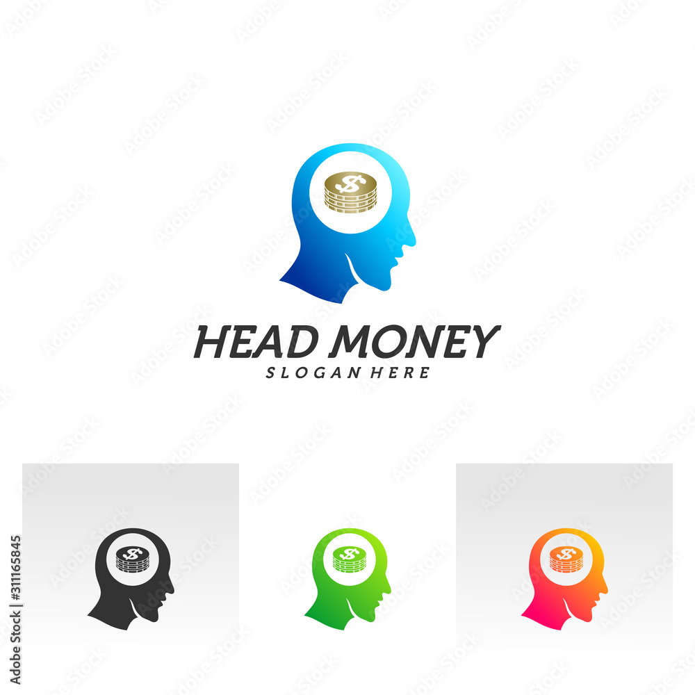 Think Money logo design template vector. Emblem symbol Icon.