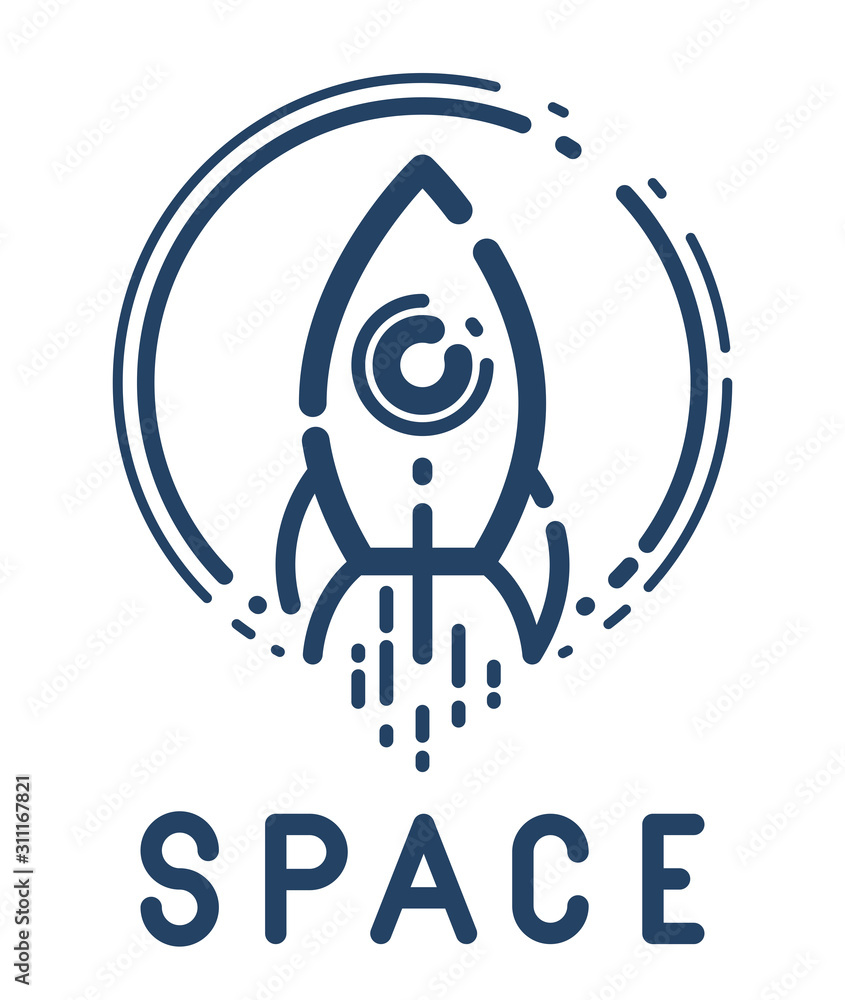 Rocket launch vector simple linear icon, missile start up business line art symbol, space technology and science, science fiction literature sign. Rocket launch vector simple linear icon, missile start up business line art symbol, space technology and science, science fiction literature sign.