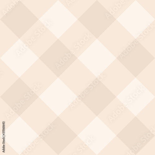 Seamless beige and white vector background - checkered pattern or grid texture for web design, desktop wallpaper or culinary blog website