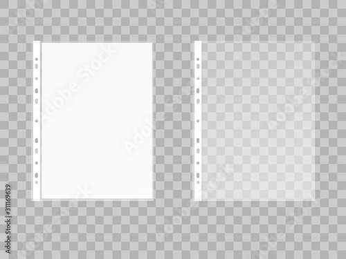 vector illustration of file and empty sheet of paper