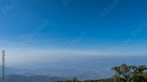 The beautiful mountain view of Doi Inthanon in Thailand. © ArLawKa