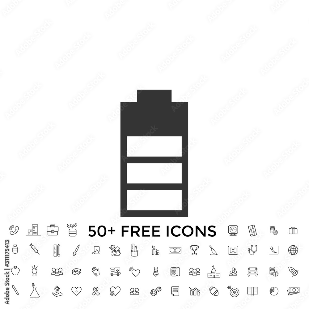 Fototapeta premium phone battery icon vector illustration for website and design icon