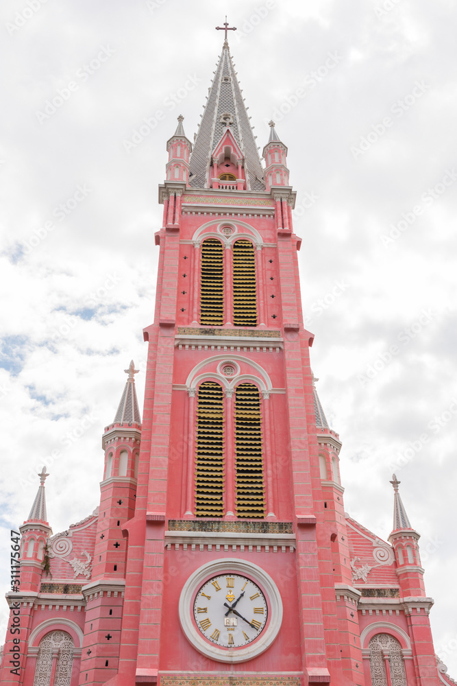 Tan Dinh Church or the Pink Catholic Church in Ho Chi Minh City, Vietnam