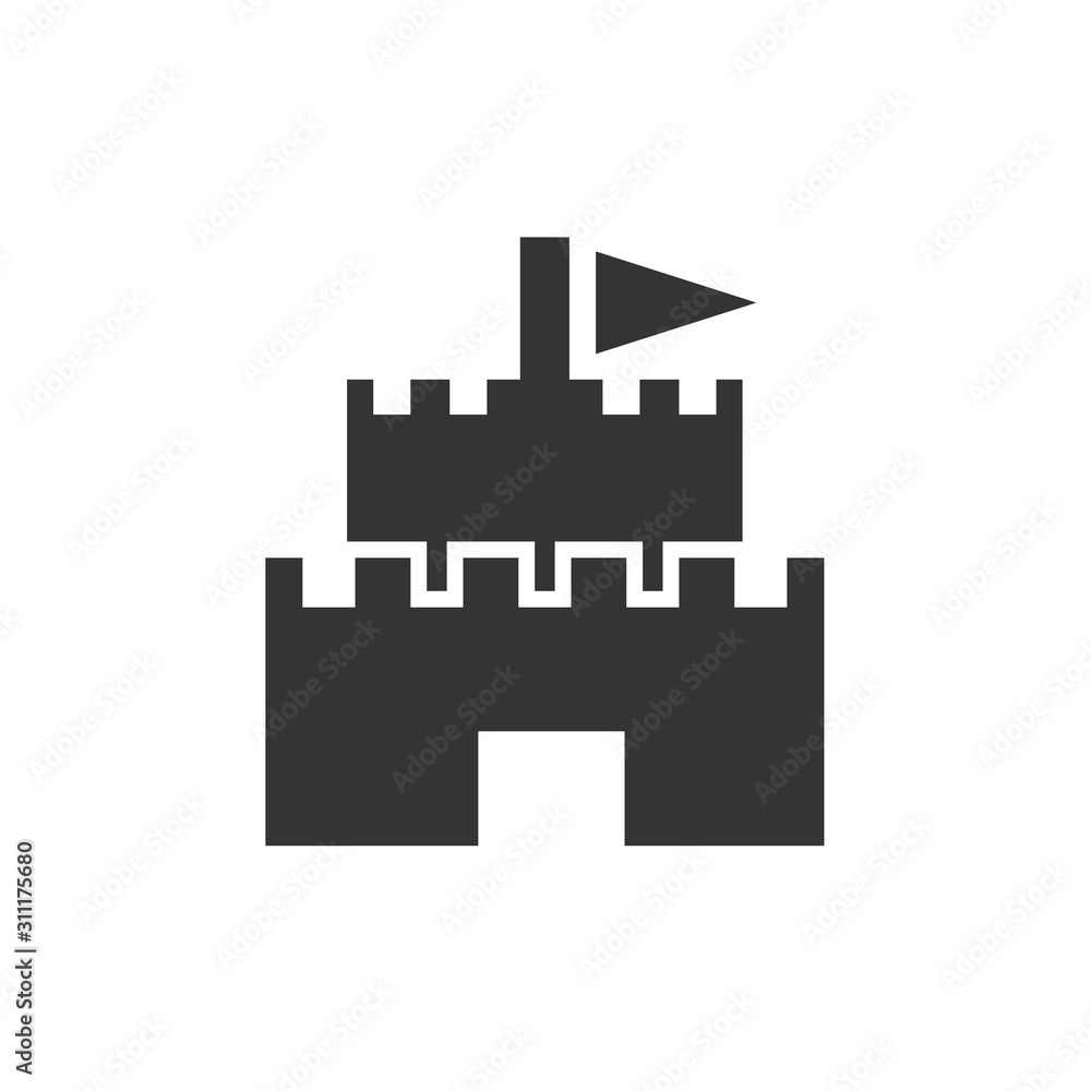 castle kingdom icon vector illustration for website and design icon