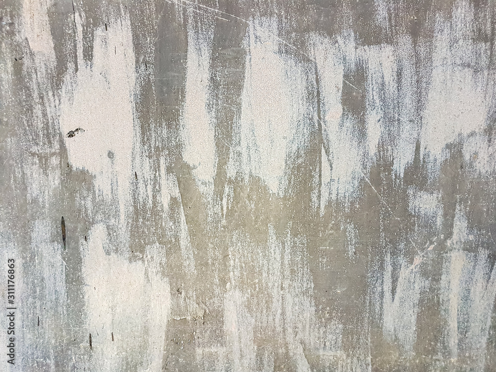 Fototapeta premium Concrete gray wall with stucco stripes