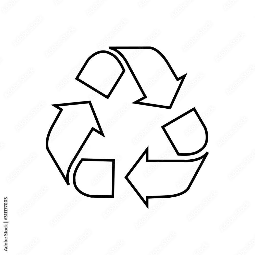 Fototapeta premium recycle icon vector illustration for website and design icon