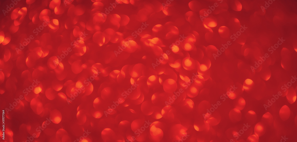 Defocused abstract red lights background Christmas